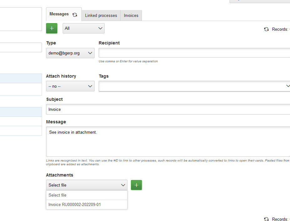 process invoice attachment