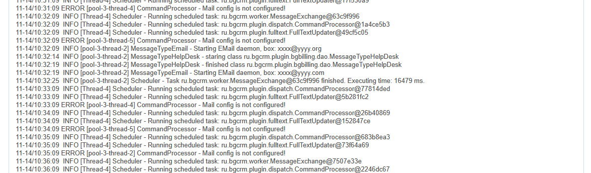 process messages notes scroll down