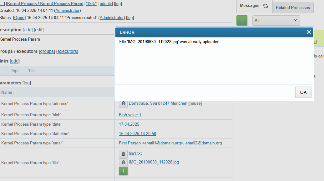 15150 check param file duplicates