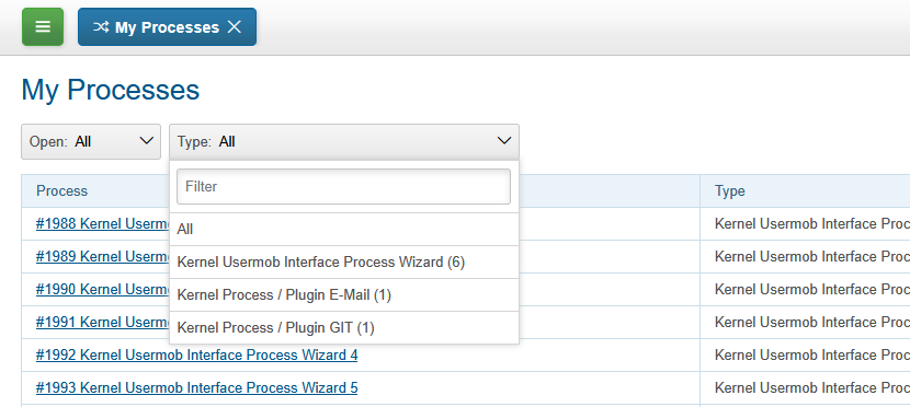 15140 filter my processes