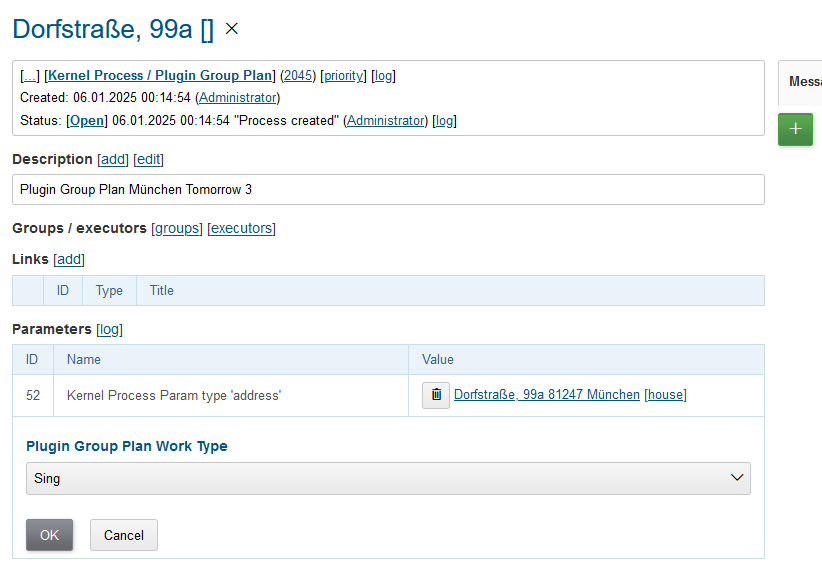 process set work type