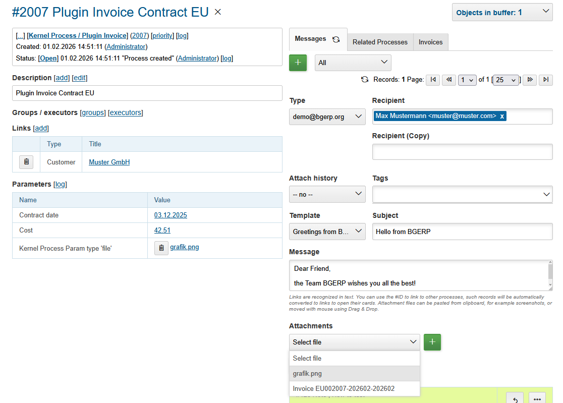 process message attach