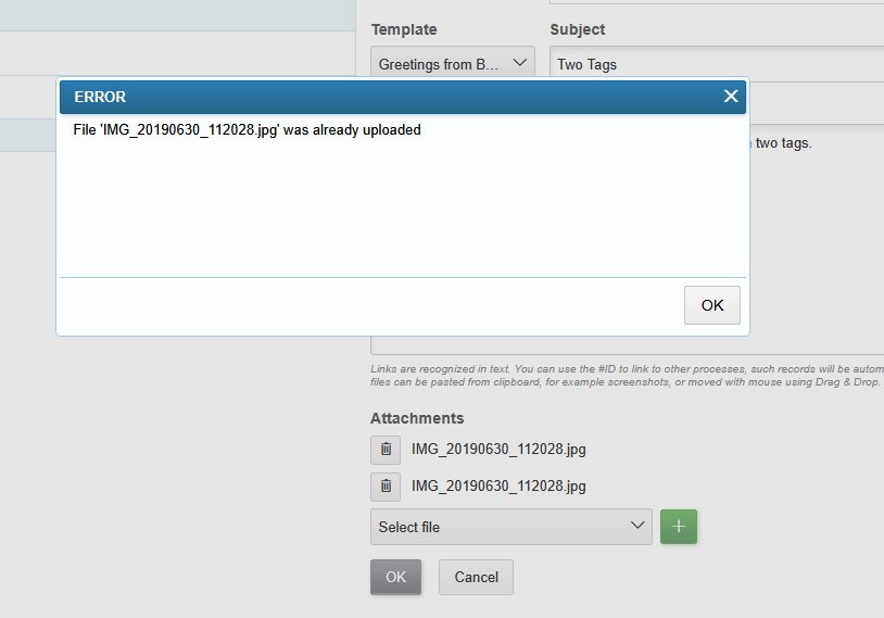 15149 upload duplicates check