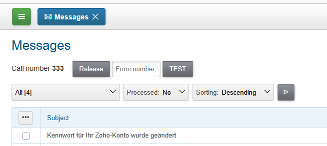messages occupy number