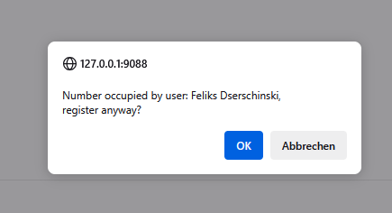 number occupy confirm