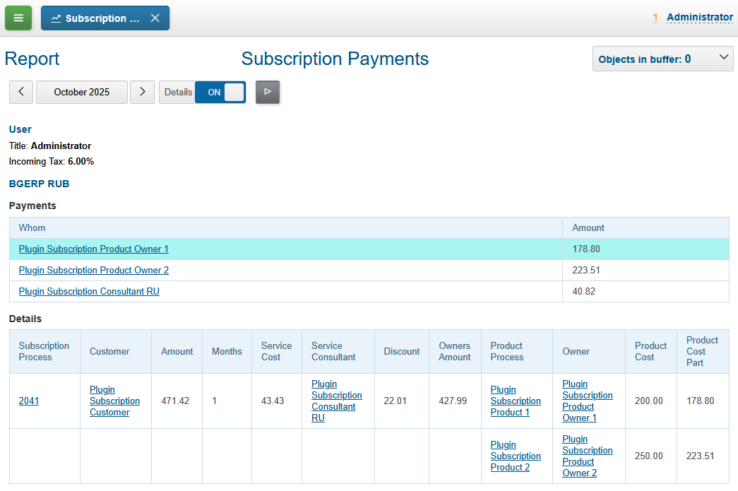 report payments