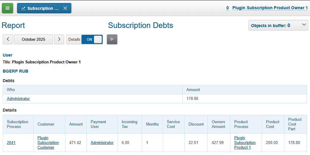 report debts po