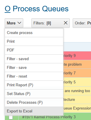 export excel