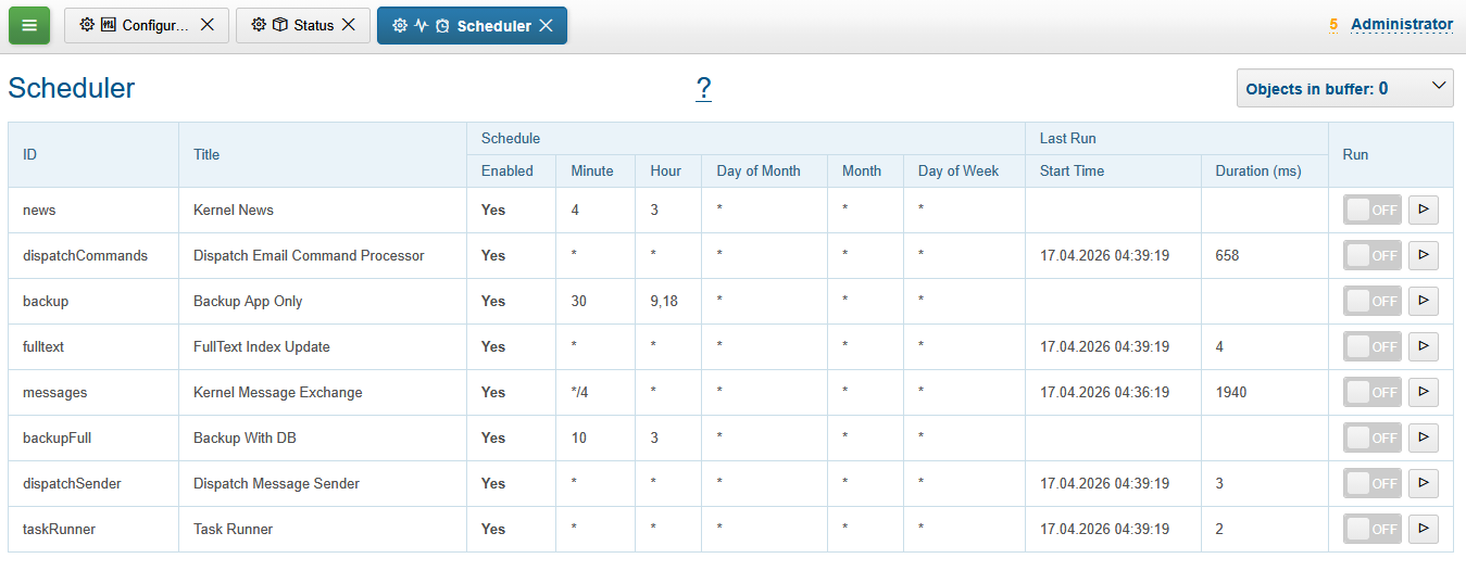 scheduler