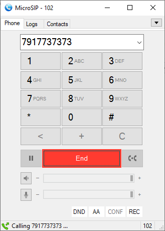 outgoing call app