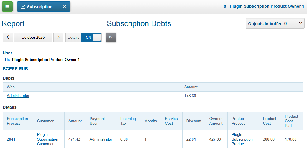15014 report subscription debts po