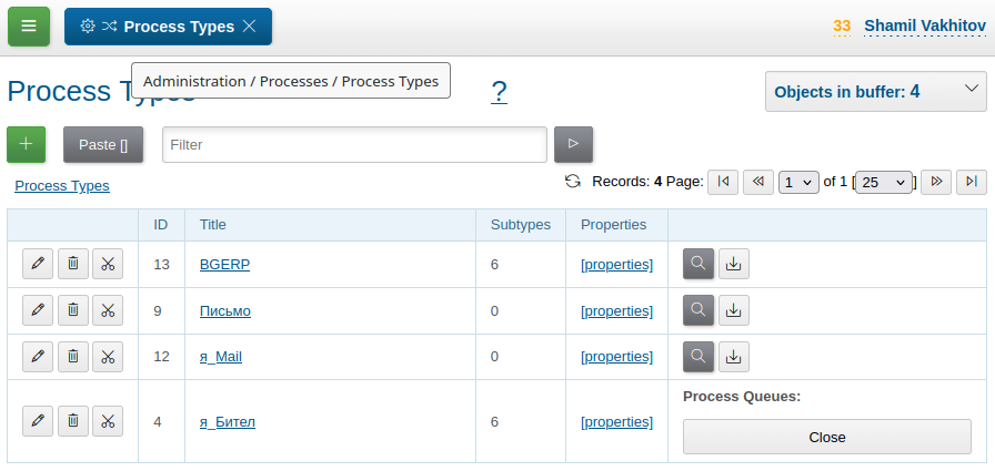 process types