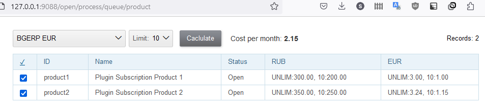 price calculator