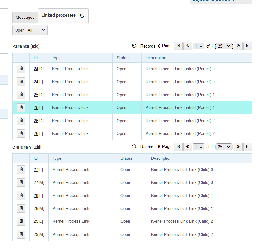 15020 linked processes before