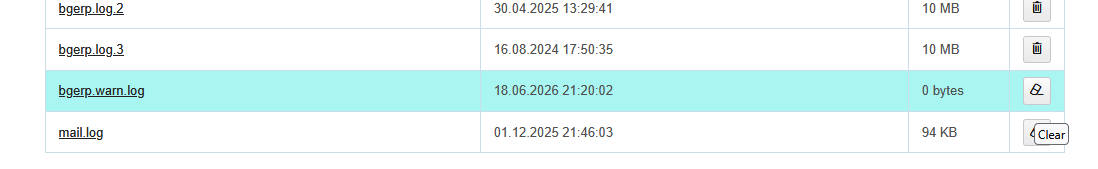 15200 clear log